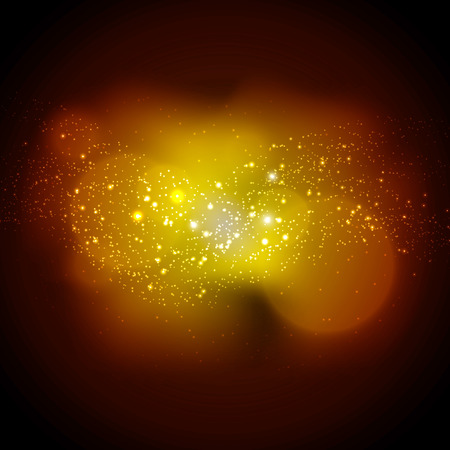 Gold and White Bokeh Sparkles on Luxury Light | Vector Backgroundのイラスト素材