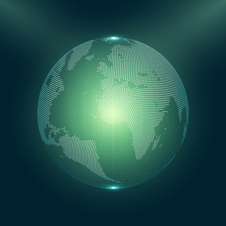 Abstract 3D Earth Globe Vector Illustration | EPS10 Designのイラスト素材