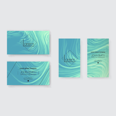 Abstract Business Card Template Set | Modern Vector Designのイラスト素材
