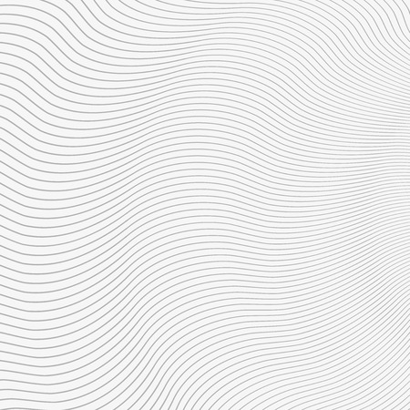 Gray Abstract Wavy Lines Background on White Vectorのイラスト素材