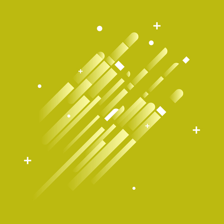 Minimalistic Abstract Design - Creative Concept - Modern Abstract Diagonal Green Gradient Background with Geometric Elements. Green, White Diagonal Lines & Circles. Vector Illustrationのイラスト素材