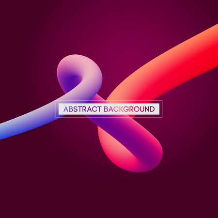 Abstract 3D Colorful Curve Lines Vector Background for Presentationのイラスト素材