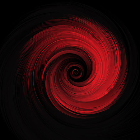 Abstract Red Realistic Rose Vector Illustration on Black Backgroundのイラスト素材