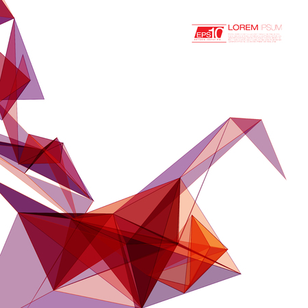 Abstract Polygonal Crane Vector Illustration Backgroundのイラスト素材