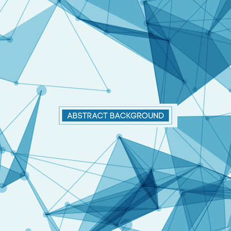 Abstract White Polygon Mesh Line Structure on Blue Background - Finch and Deep Learning Vector Illustration.のイラスト素材