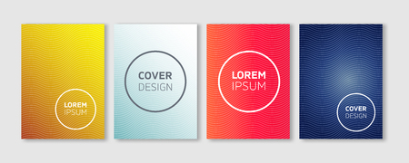 Minimal Vector covers design. Cool Vibrant colors flat illustrations. Future Poster template.のイラスト素材