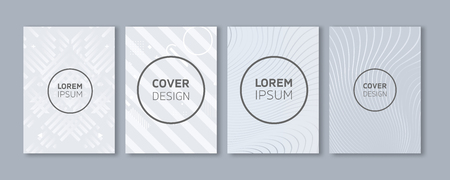 Minimal Vector Covers Design. Cool Black and White Diagonal Stripes Flat Geometric Illustrations. Future Poster Template.のイラスト素材