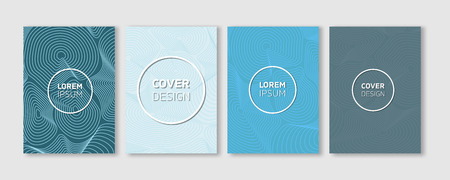 Minimal Vector Covers Design, Cool Vibrant Colors Topographic Lines Illustrations, Future Poster Templates.のイラスト素材