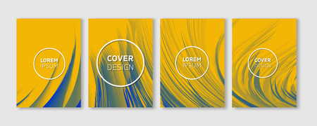 Minimal Vector Covers Design, Cool Vibrant Colors Topographic Lines Illustrations, Future Poster Templates.のイラスト素材
