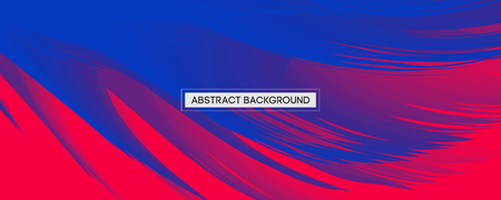 Abstract Design Blue Feather on Red Background | Wide Angle Vector Illustrationのイラスト素材