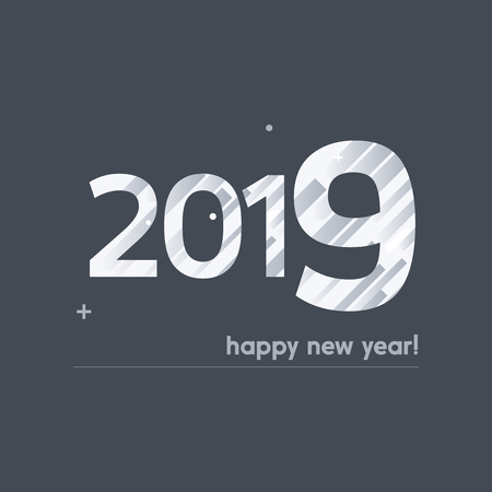 Happy New Year 2019 Vector Illustrationのイラスト素材