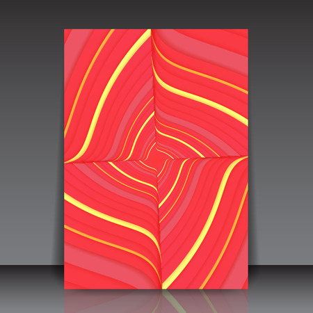 Abstract Colorful Geometric Twirled Squares Origami Editable Flyer Template Vector Backgroundのイラスト素材