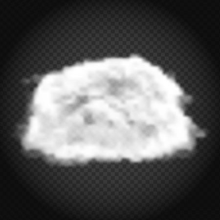 Realistic Cloud Vector Illustration on Transparent Backgroundのイラスト素材