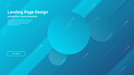 Minimal geometric background. Landing page design template. Dynamic shapes composition. EPS10 vectorのイラスト素材