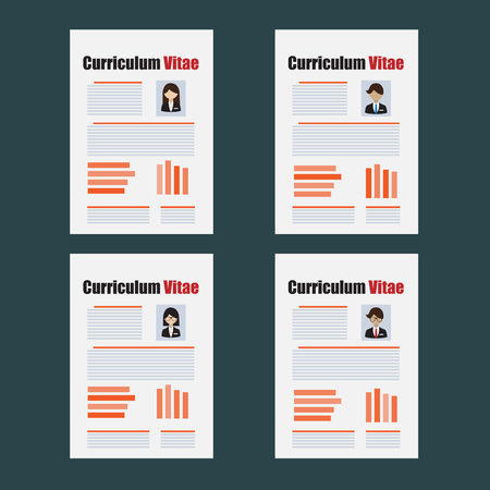 Curriculum Vitae or resume templateのイラスト素材
