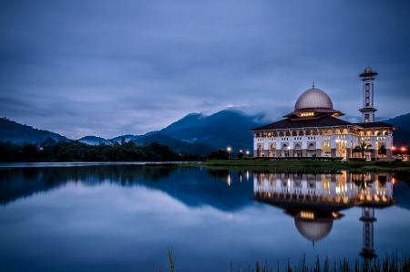 Cloudy morning at Darul Quran, Kuala Kubu Baru, Selangor, Malaysiaの写真素材