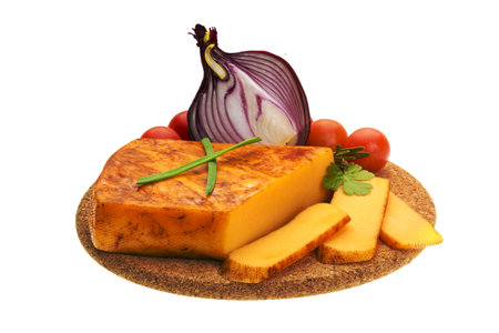 Cheese onion and tomatoesの写真素材