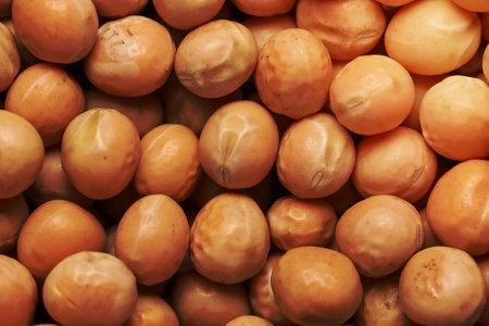 Close up shot of dried peas top down viewの写真素材
