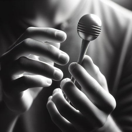 Human hand in studioの素材