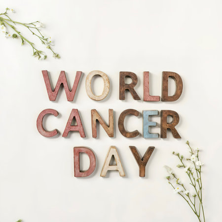 World cancer day with white backgroundの素材