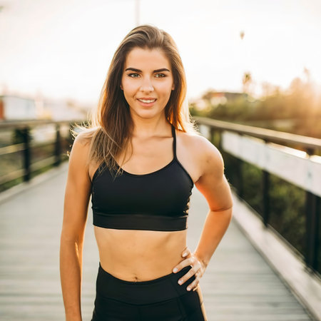 Women shows her weight lossの素材