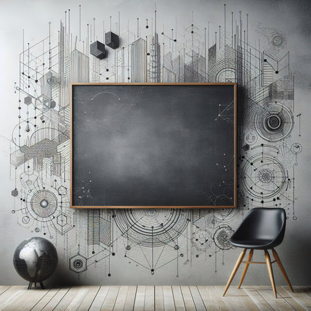 Modern background concrete with Rough Texture, Chalkboardの素材