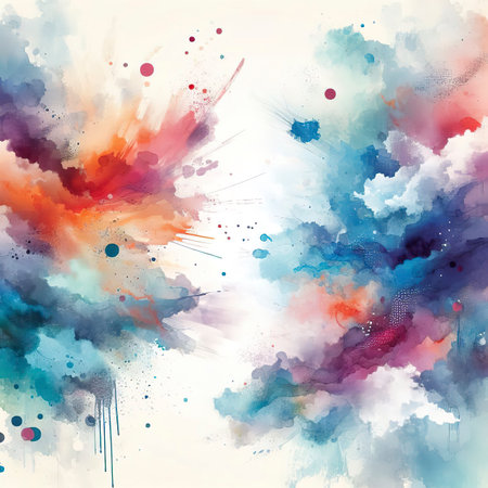 Free vector watercolor abstract background with grunge effectの素材