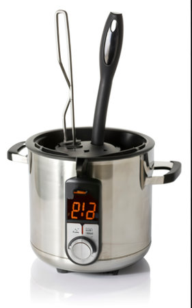 Electrical thermo pot isolated on white backgroundの素材