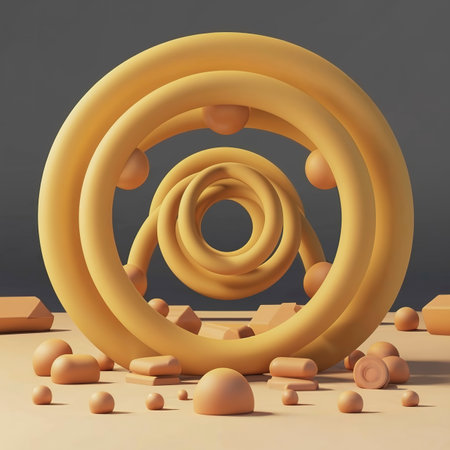 3D rendering of simple yellow abstract backgroundの素材