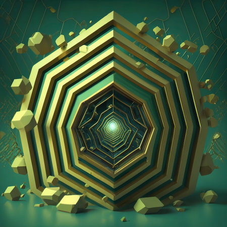 3D rendering of simple green abstract backgroundの素材