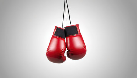 boxing glove isolated on the whiteの素材