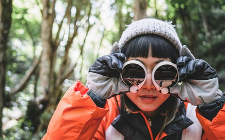 Photography asian woman travel natureの素材