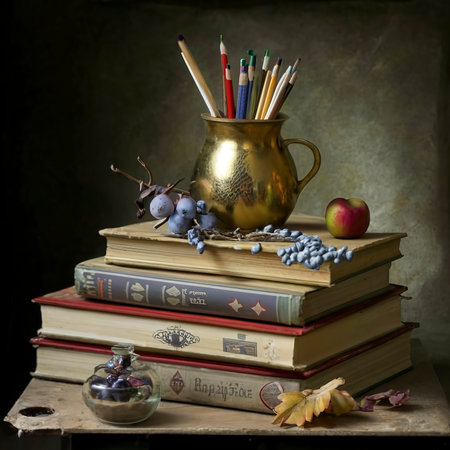 The books imagination still lifeの素材