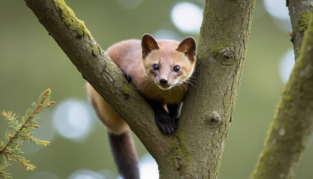 Marten in a treeの素材