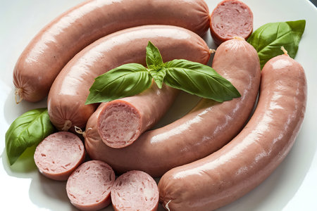 A photo of a group of boiled sausagesの写真素材