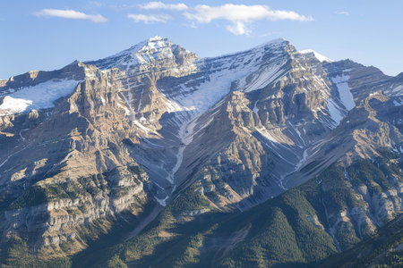 A photo of a panoramic view of a mountain range.の写真素材