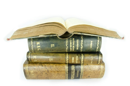 Pile of old booksの写真素材