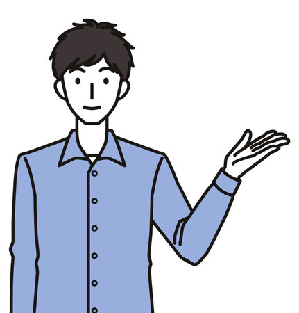 Men to introduceのイラスト素材