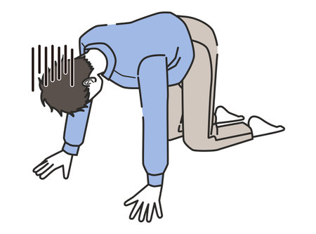 Men get depressedのイラスト素材