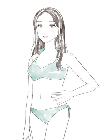 Woman in swimsuitの写真素材