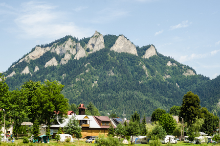 View on the three crown mountain in Polandの写真素材