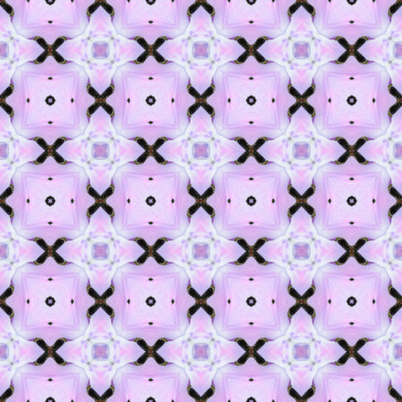 Floral Kaleidoscopic mosaic seamless texture or background