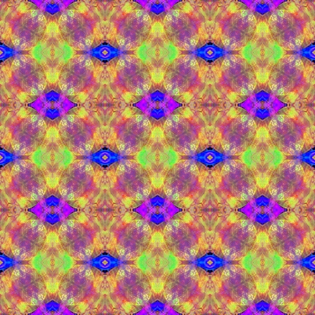Floral Kaleidoscopic mosaic seamless texture or backgroundの写真素材