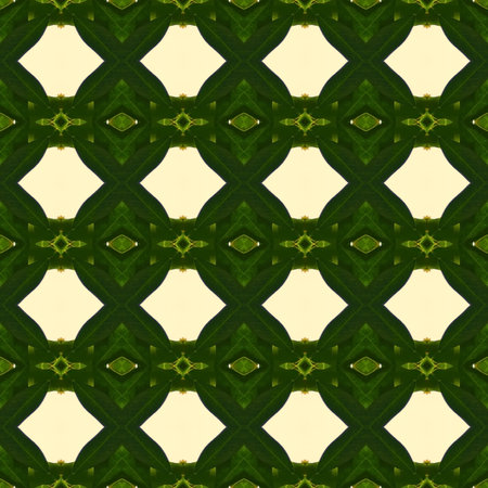 Floral kaleidoscope mosaic mandarin tree seamless texture or background