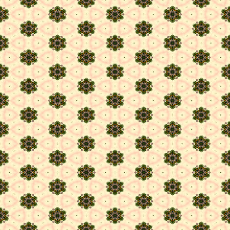 Floral kaleidoscope mosaic mandarin tree seamless texture or backgroundの写真素材