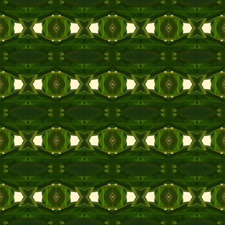 Floral kaleidoscope mosaic mandarin tree seamless texture or backgroundの写真素材