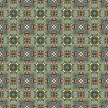Kaleidoscope mosaic rose hip seamless texture or background