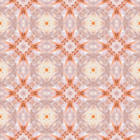 Floral Kaleidoscopic mosaic seamless texture or background