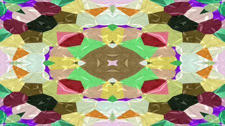 Colorful Kaleidoscopic mosaic seamless texture or background