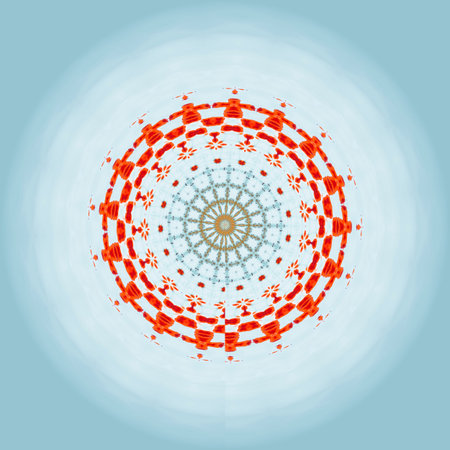 Abstract floral fractal sphere illusion (You can find more templates and textures in my portfolio)